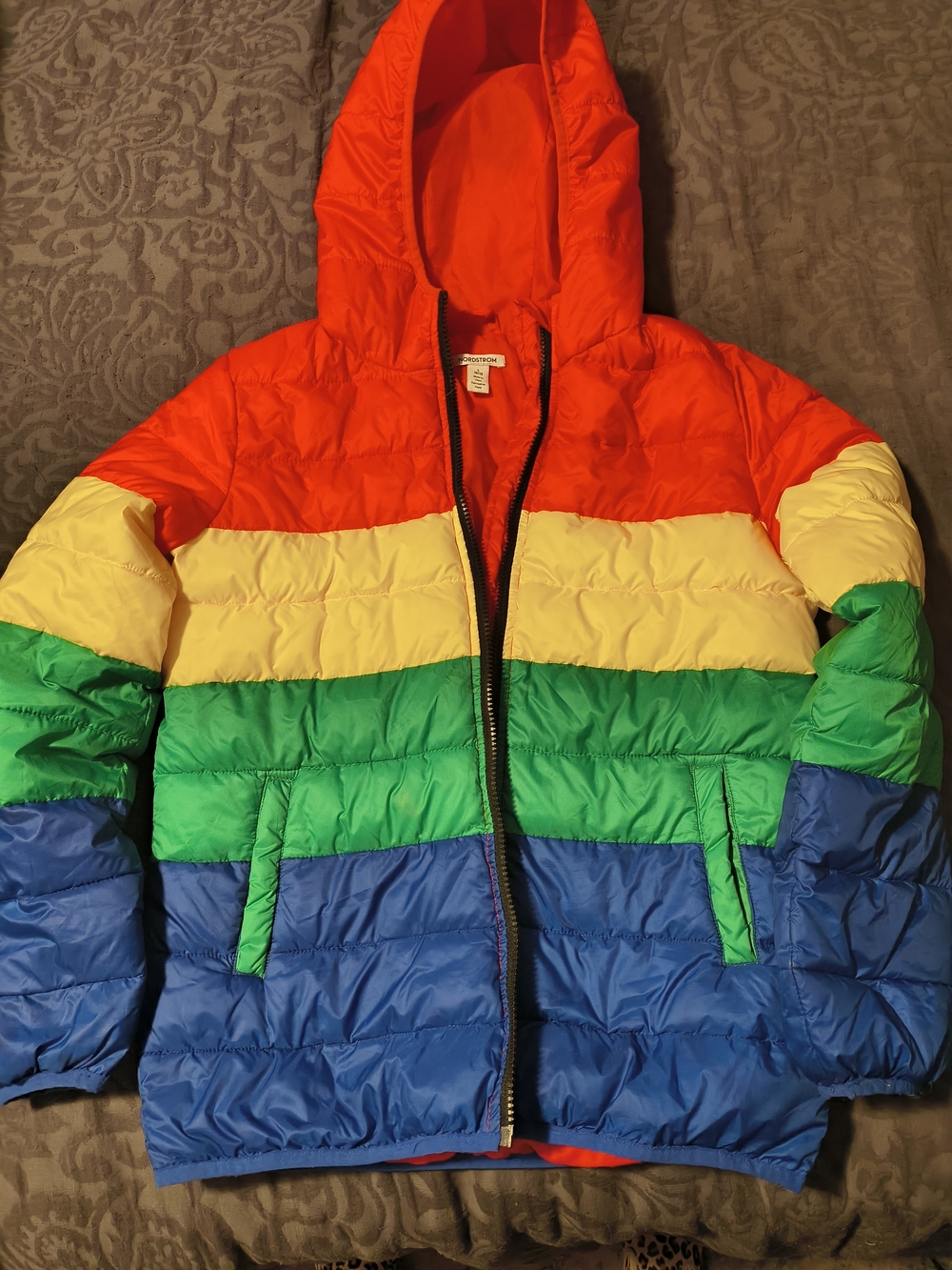 Kids Nordstrom's Rainbow Puffer Jacket